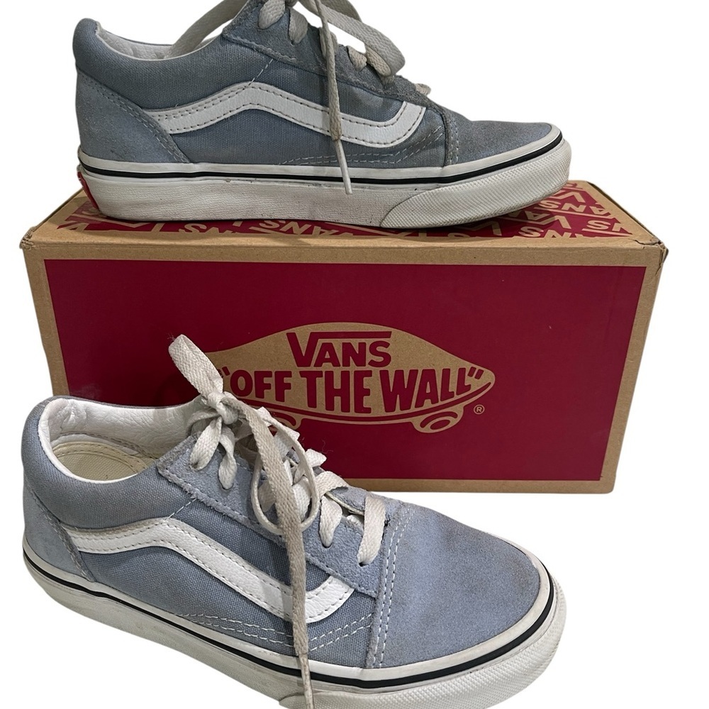 Vans Old Skool Color Theory Sneakers Kids SZ 1 Ashley Blue